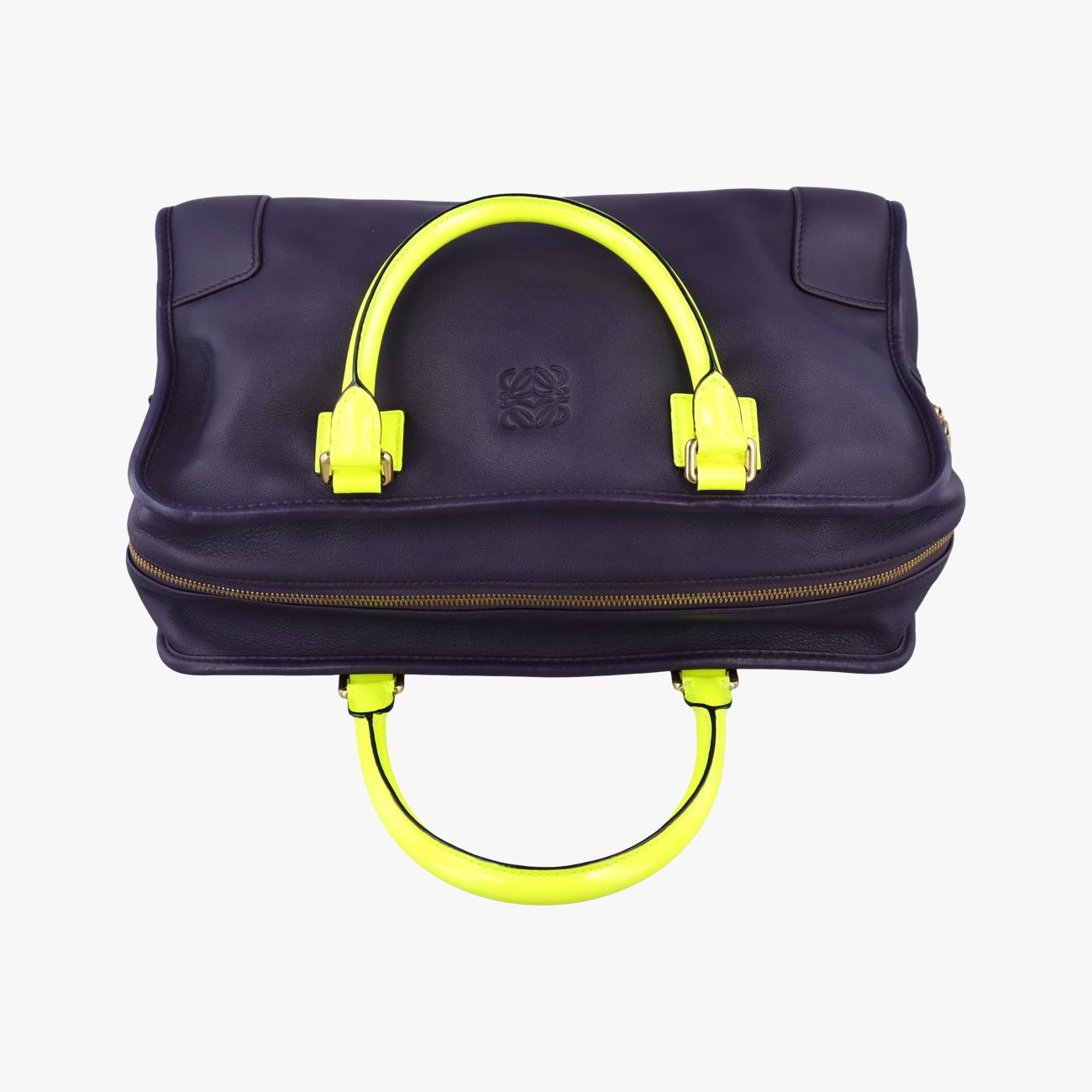 Loewe Amazona 36 Purple Fluorescent Yellow Leather — view 8