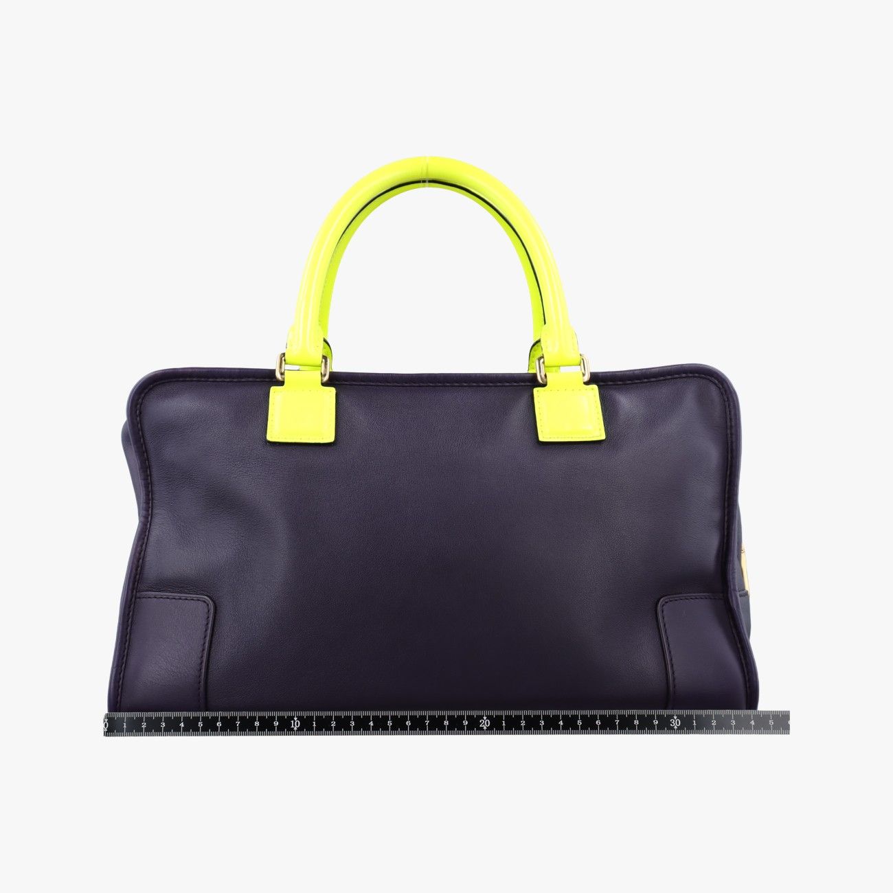 Loewe Amazona 36 Purple Fluorescent Yellow Leather — view 2