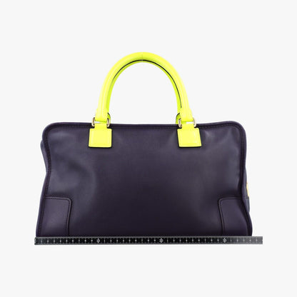 Loewe Amazona 36 Purple Fluorescent Yellow Leather — view 2
