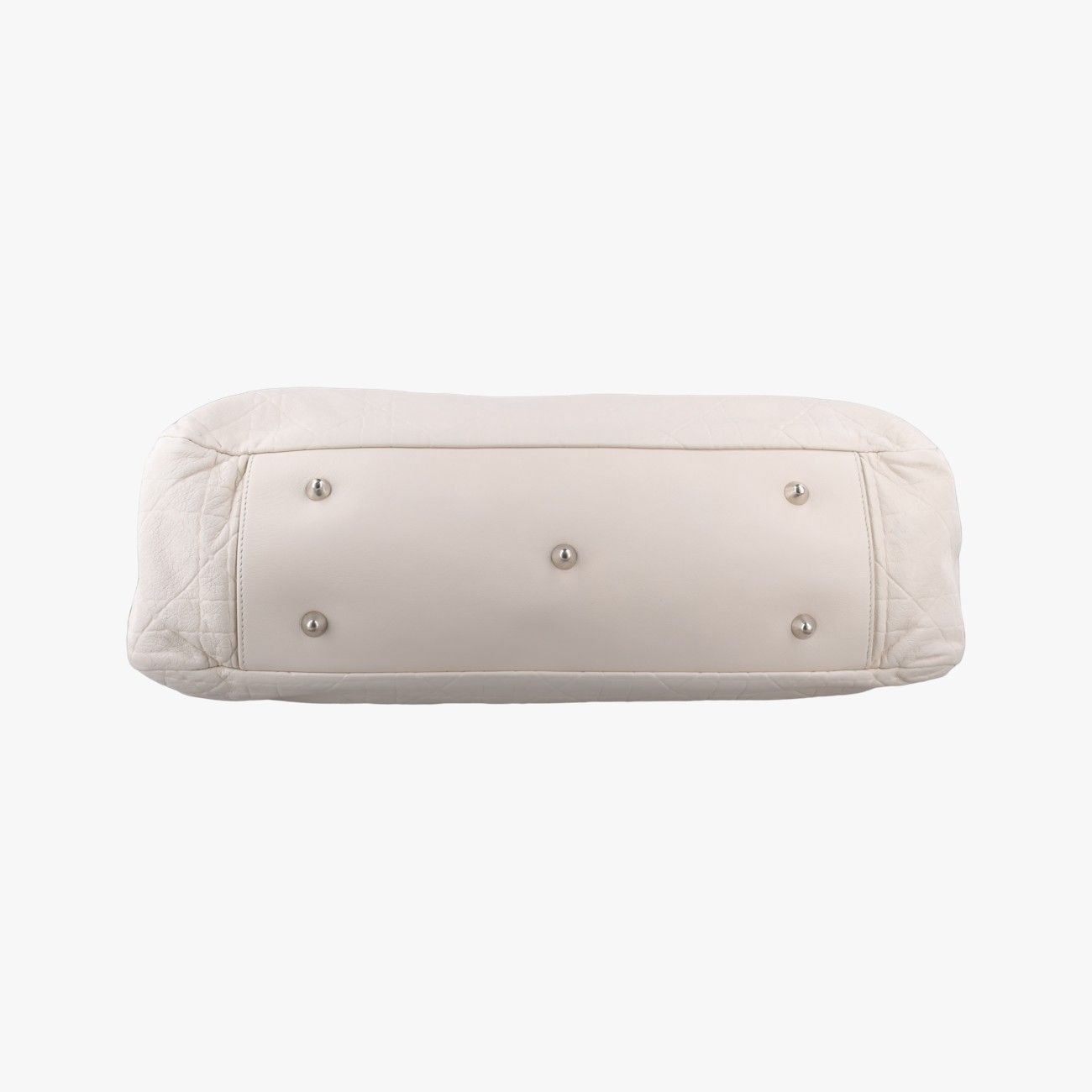 Dior Cannage Soft Shopping White Lambskin — view 3