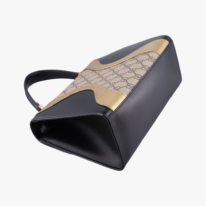 Gucci Ojiride Beige Black Gold Leather — view 7