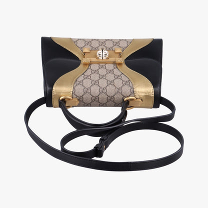 Gucci Ojiride Beige Black Gold Leather — view 8