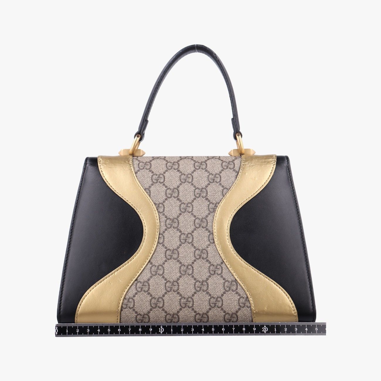 Gucci Ojiride Beige Black Gold Leather — view 2