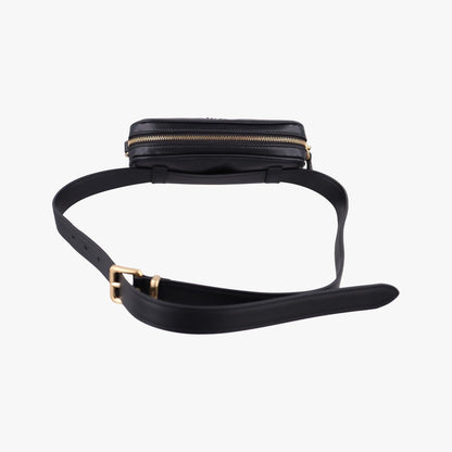 Miu Miu Logo Belt Black Leather — view 8
