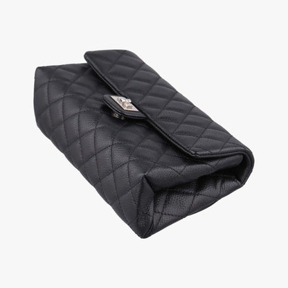 Chanel Quilted 2.55 Black Leather Handbag — view 4