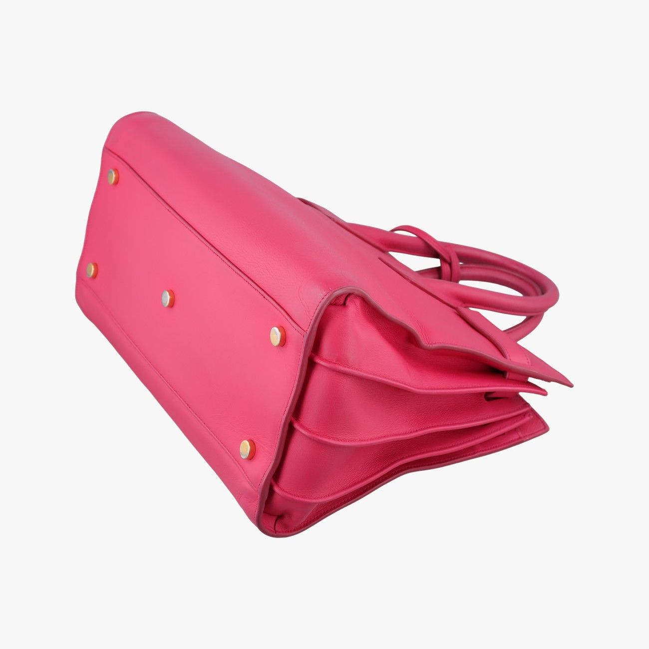 Saint Laurent Sac de Jour Small Rose Red Leather Handbag — view 6