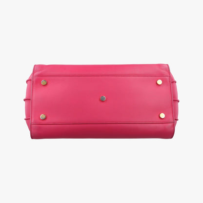 Saint Laurent Sac de Jour Small Rose Red Leather Handbag — view 3