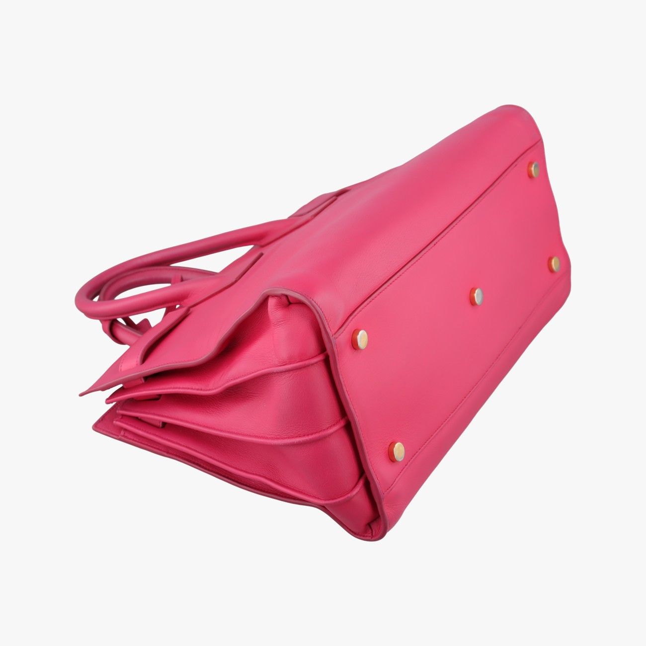 Saint Laurent Sac de Jour Small Rose Red Leather Handbag — view 7