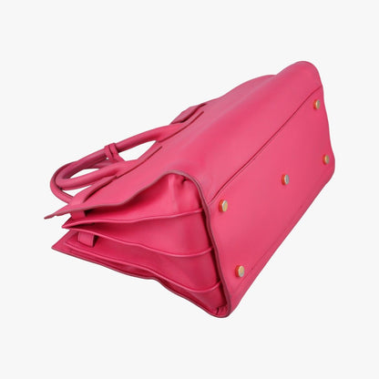 Saint Laurent Sac de Jour Small Rose Red Leather Handbag — view 5