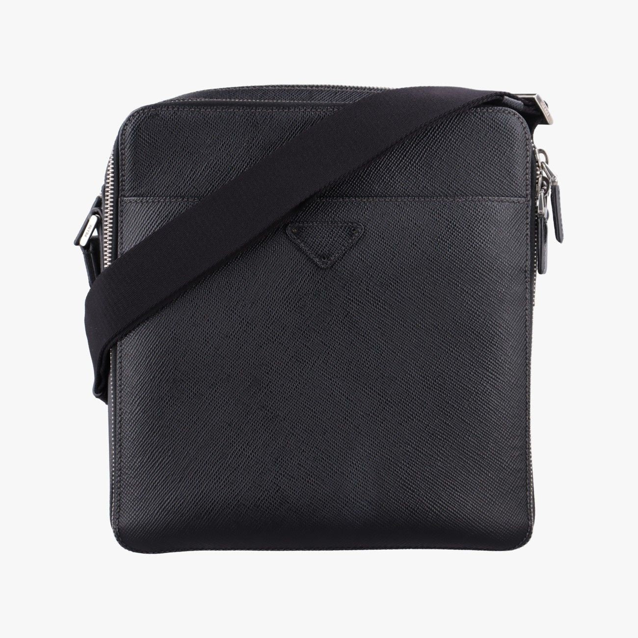 Prada Messenger Black Saffiano Leather