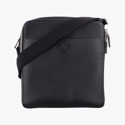 Prada Messenger Black Saffiano Leather