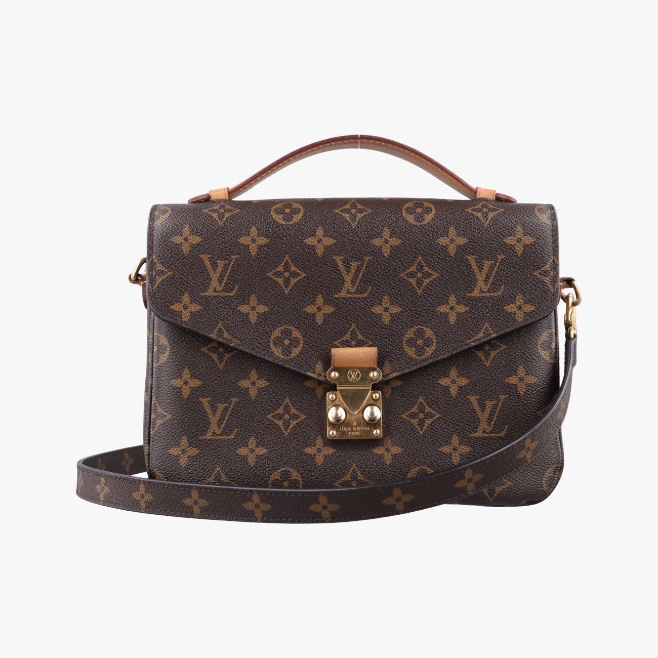 Louis Vuitton Pochette Metis MM Monogram Brown Canvas Handbag