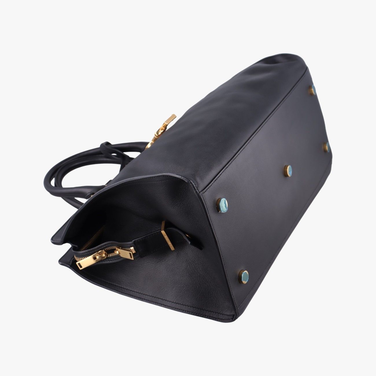 Saint Laurent Baby Cabas Black Leather — view 5