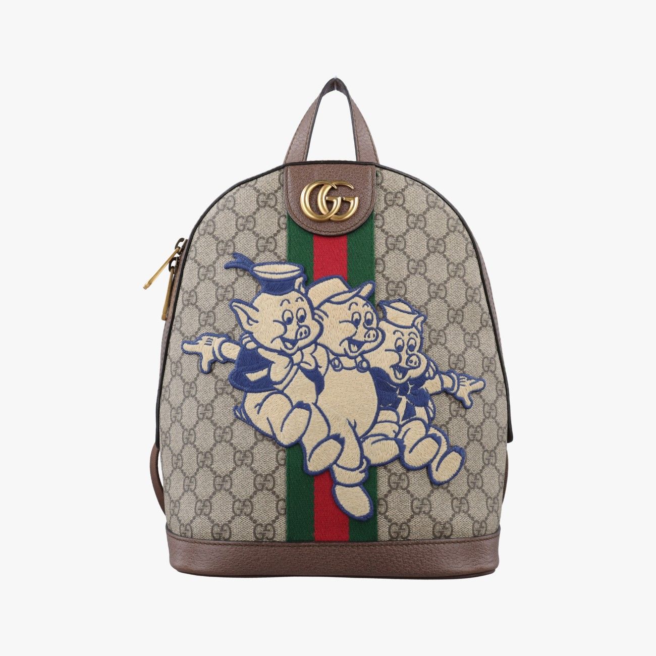 Gucci Three Little Pigs Brown Multicolor Backpack