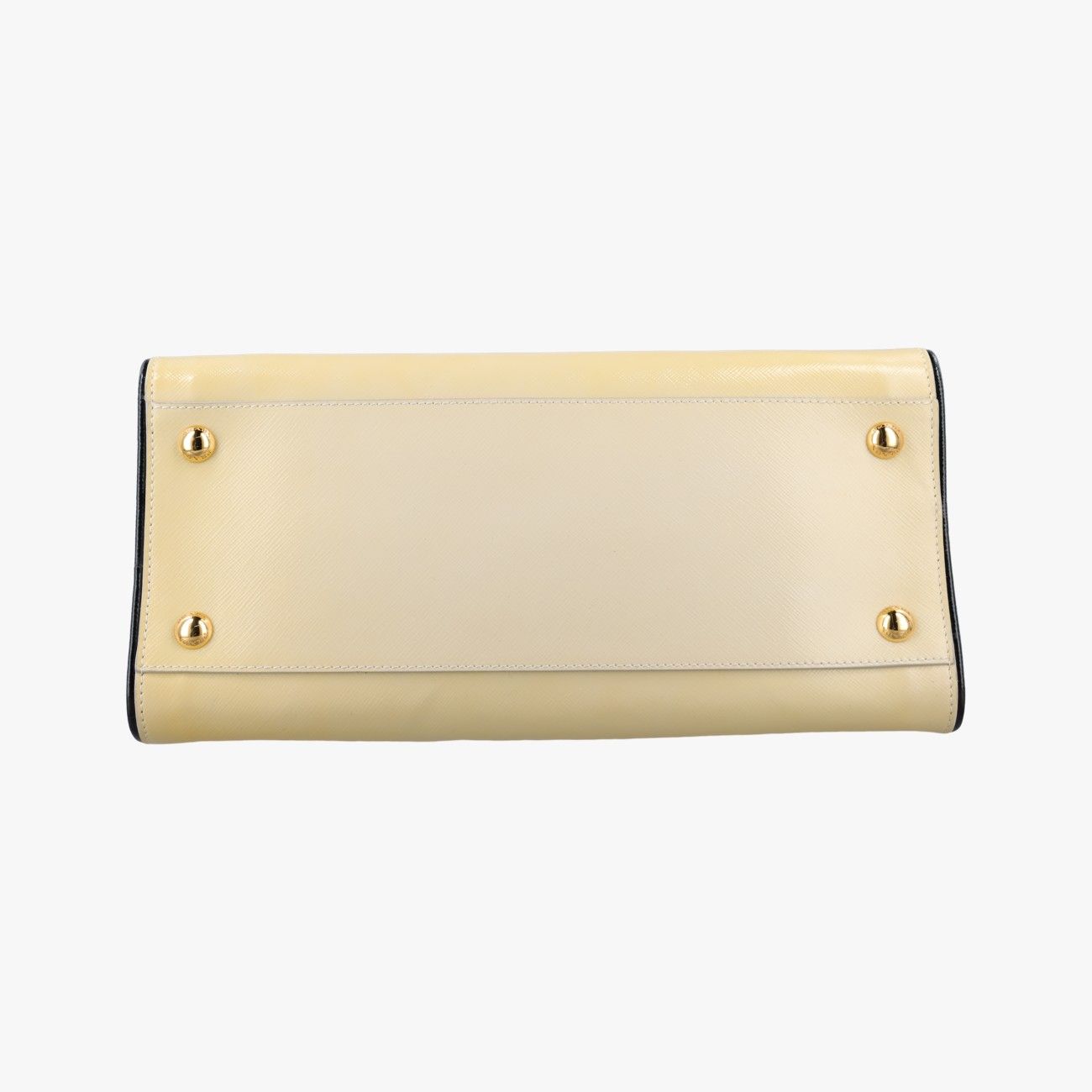 Prada Open Tote Bag Yellow Saffiano Patent 7 — view 3