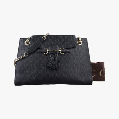 Gucci Emily Black Leather