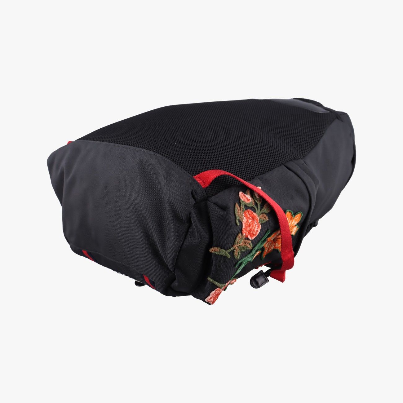 Gucci Sherry Line Embroidered Tiger Black Multicolor Canvas Backpack — view 6