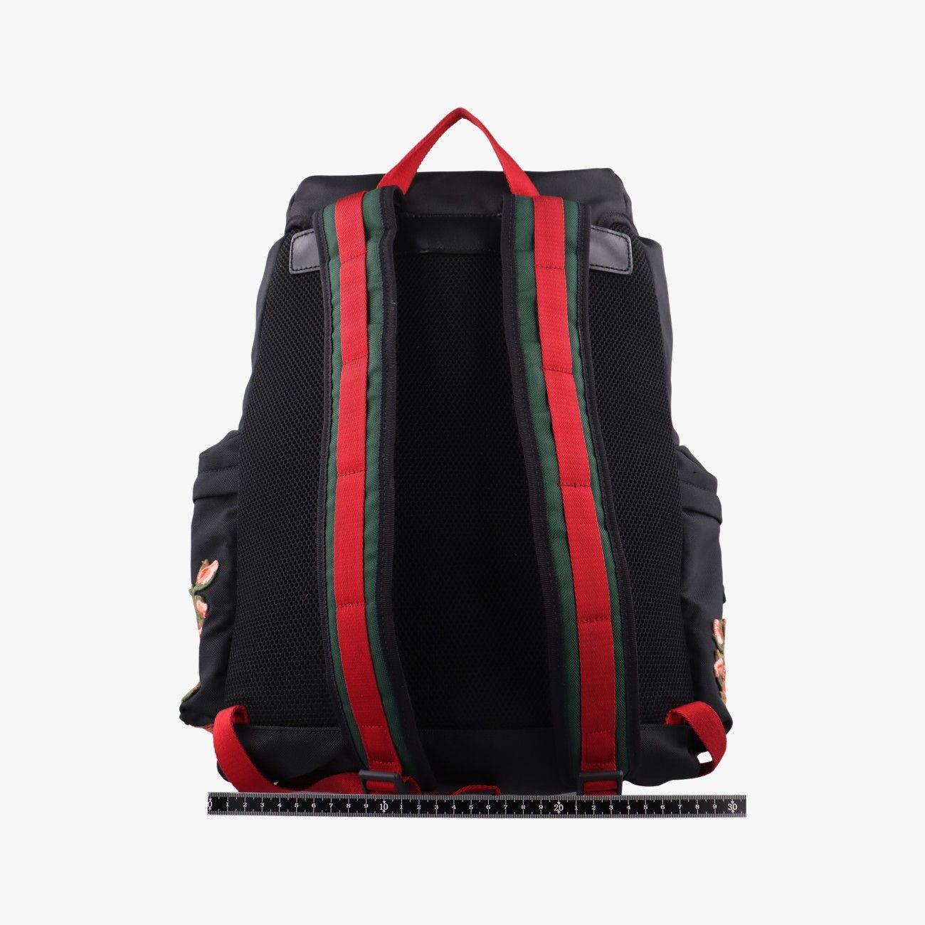 Gucci Sherry Line Embroidered Tiger Black Multicolor Canvas Backpack — view 2