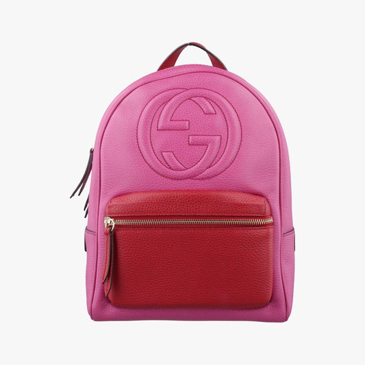 Gucci Soho Rose Red Leather Backpack