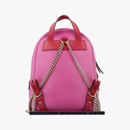 Gucci Soho Rose Red Leather Backpack — view 2
