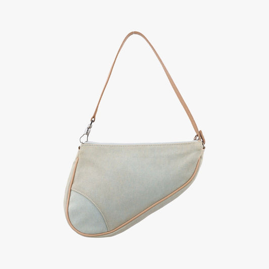 Dior Saddle Blue Fabric PZ Shoulder Bag