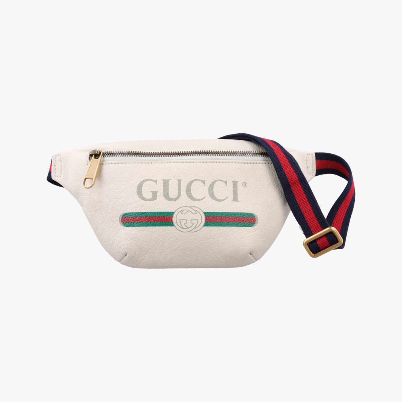 Gucci Print White Leather Handbag