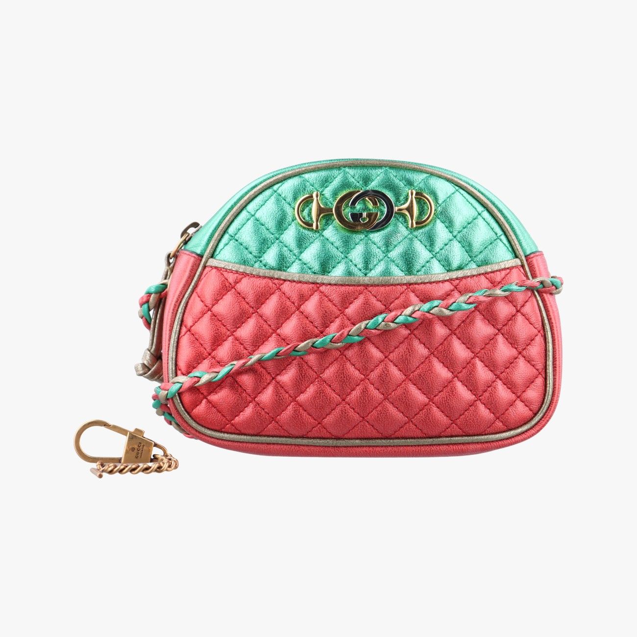 Gucci Laminate Red Green Leather