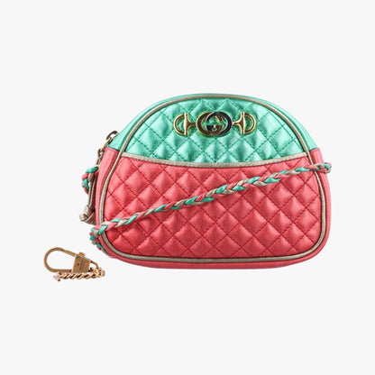 Gucci Laminate Red Green Leather