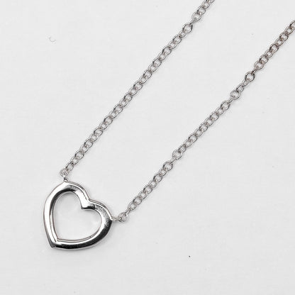 Tiffany & Co Metro Heart 18k White Gold Diamond Necklace — view 3