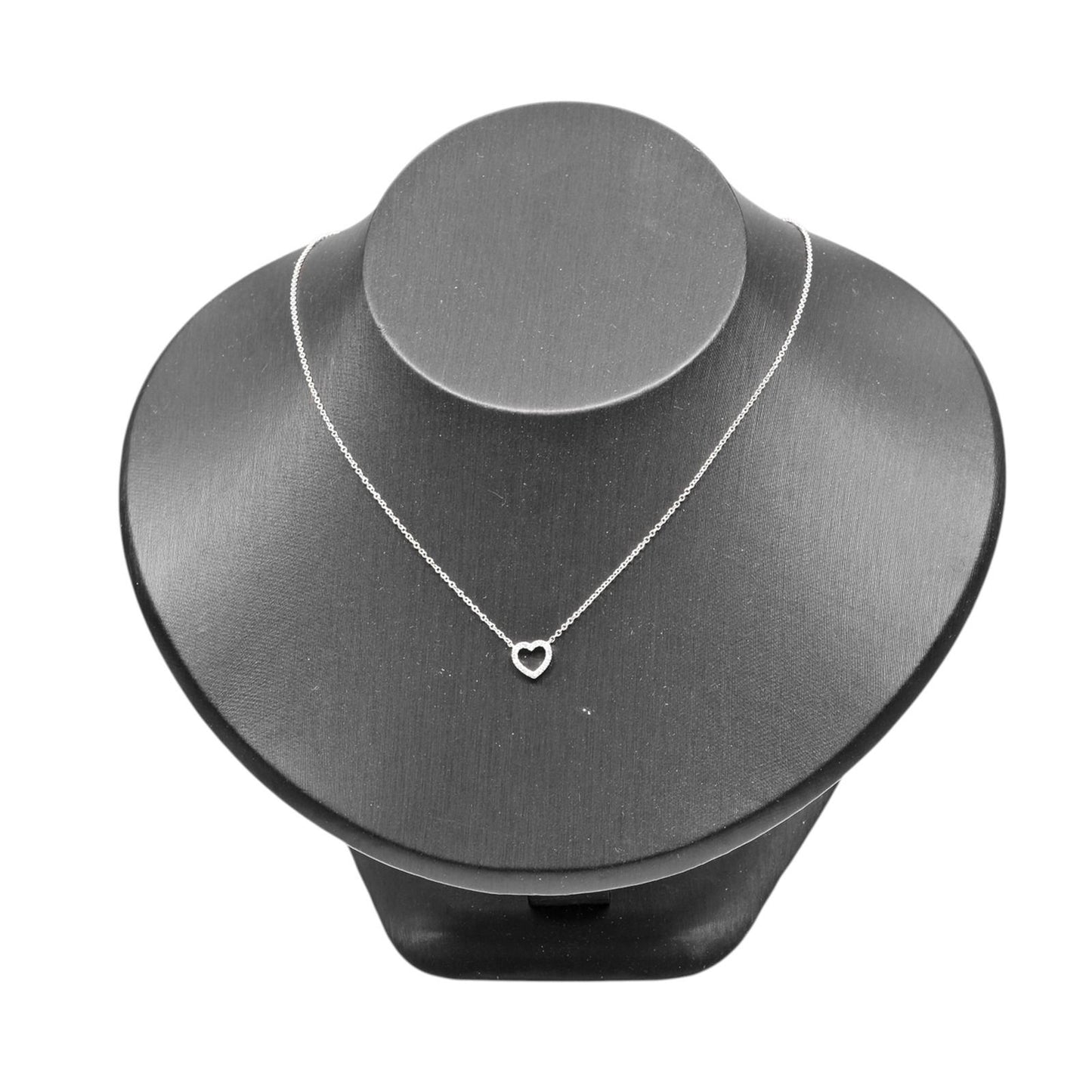 Tiffany & Co Metro Heart 18k White Gold Diamond Necklace — view 2