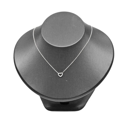 Tiffany & Co Metro Heart 18k White Gold Diamond Necklace — view 2