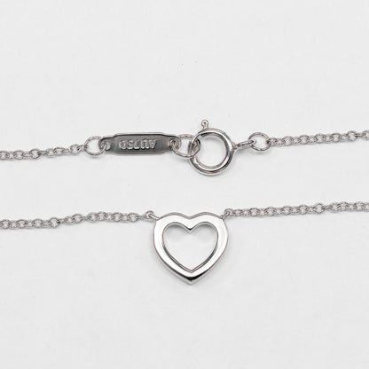 Tiffany & Co Metro Heart 18k White Gold Diamond Necklace — view 6