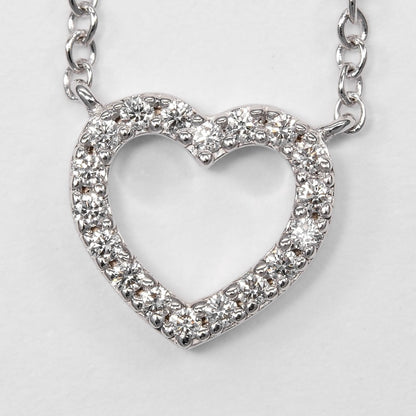 Tiffany & Co Metro Heart 18k White Gold Diamond Necklace — view 4