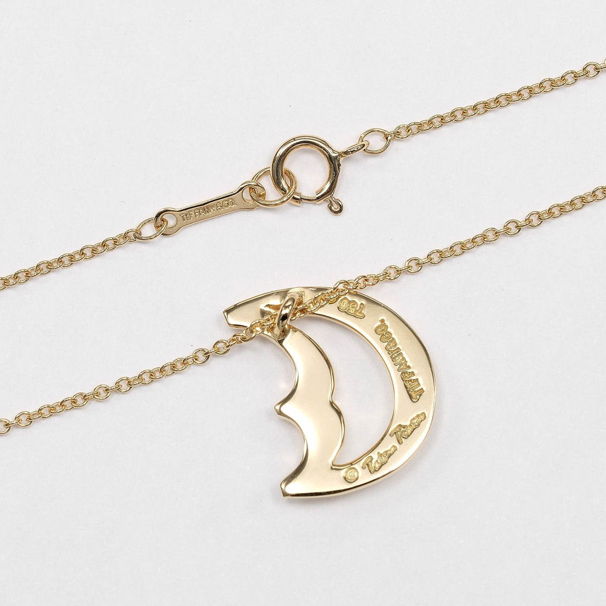 Tiffany & Co Crescent Moon 18k Yellow Gold Necklace — view 6