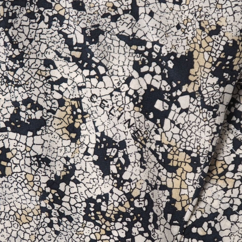Celine Vintage Blouse Total Silk All Over Print Shell Button RB 36 — view 6