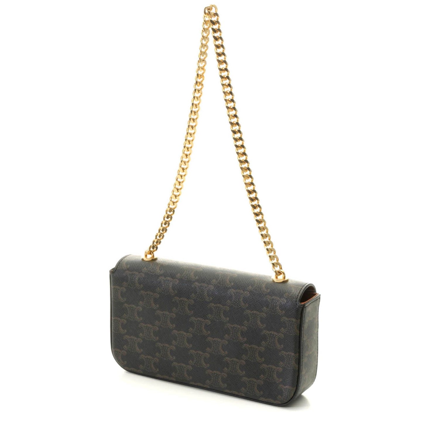 Celine Triomphe Claude Shoulder Bag Brown — view 2