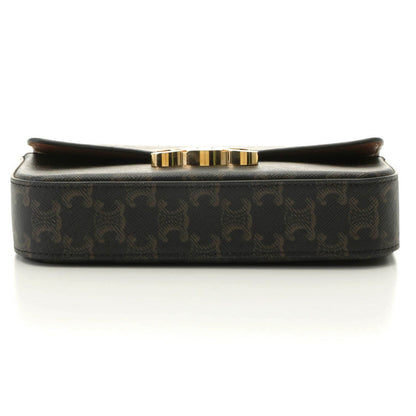 Celine Triomphe Claude Shoulder Bag Brown — view 3