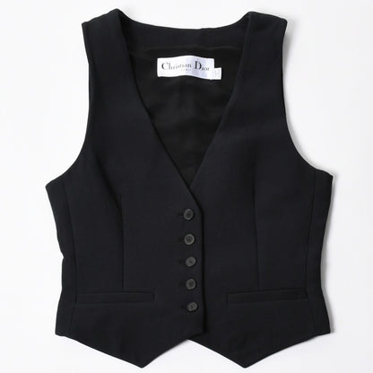 Dior Vest Wool Silk Black