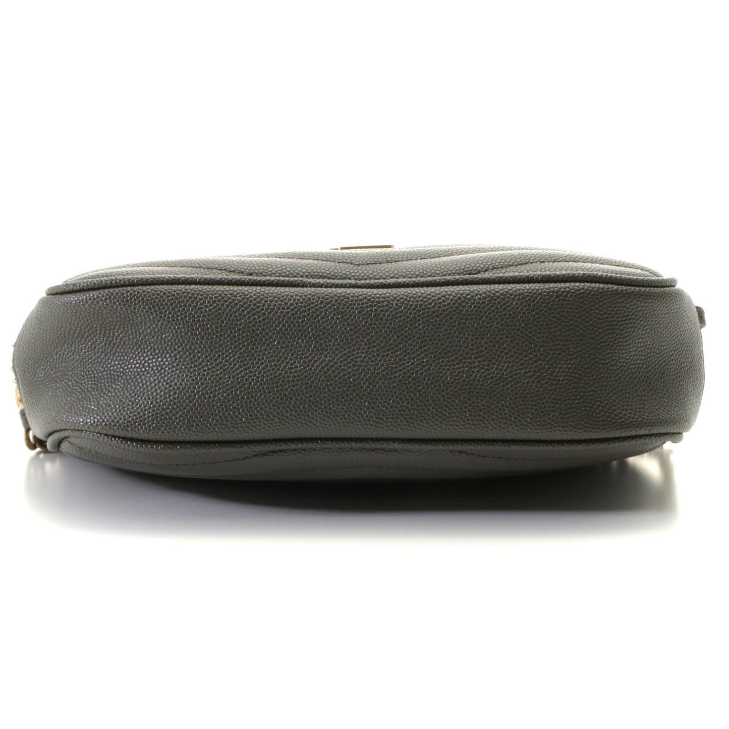 Saint Laurent Lou Mini Shoulder Bag Leather Gray with Tassel — view 3
