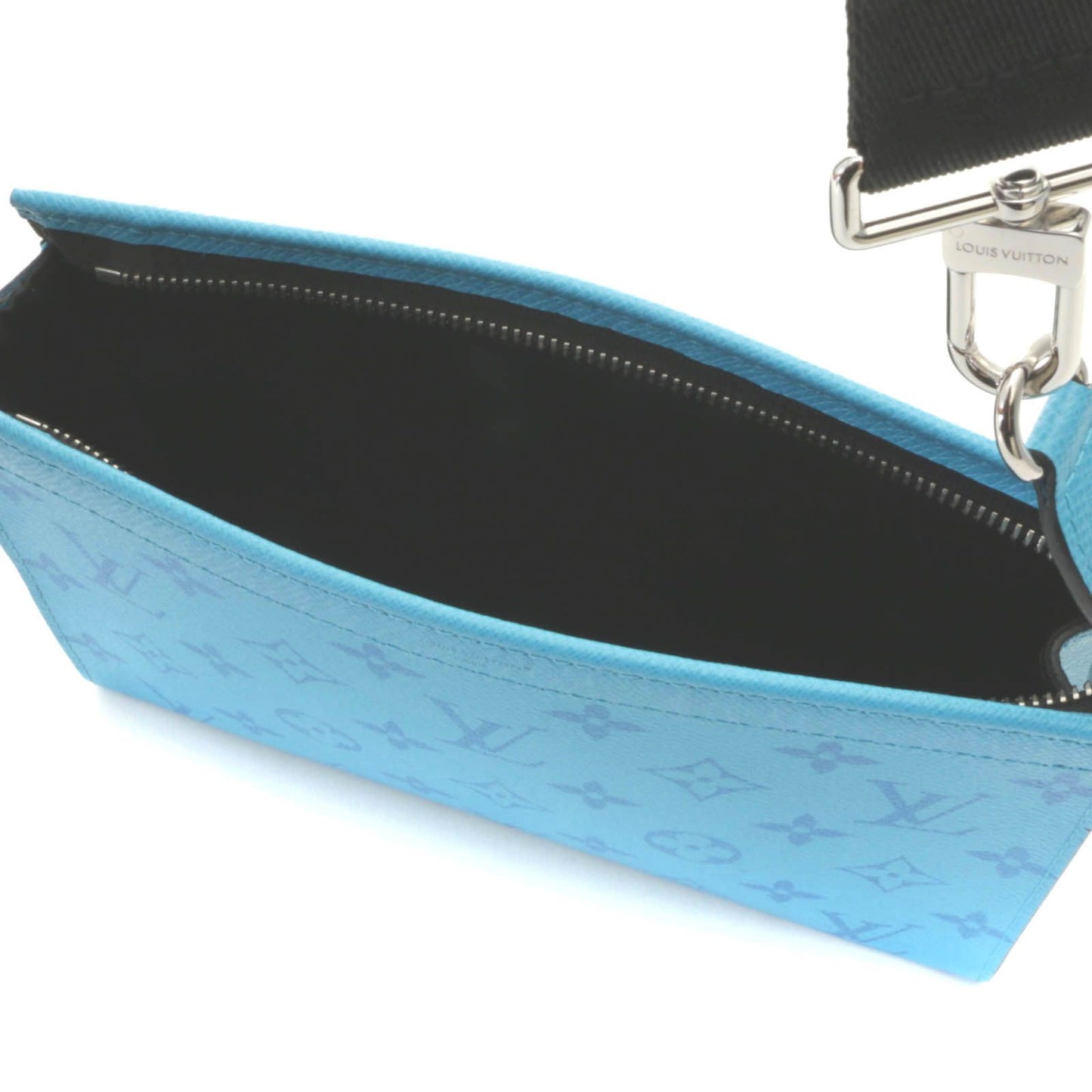 Louis Vuitton Gaston Wearable Wallet Taigarama Tropical Blue Shoulder Bag — view 7