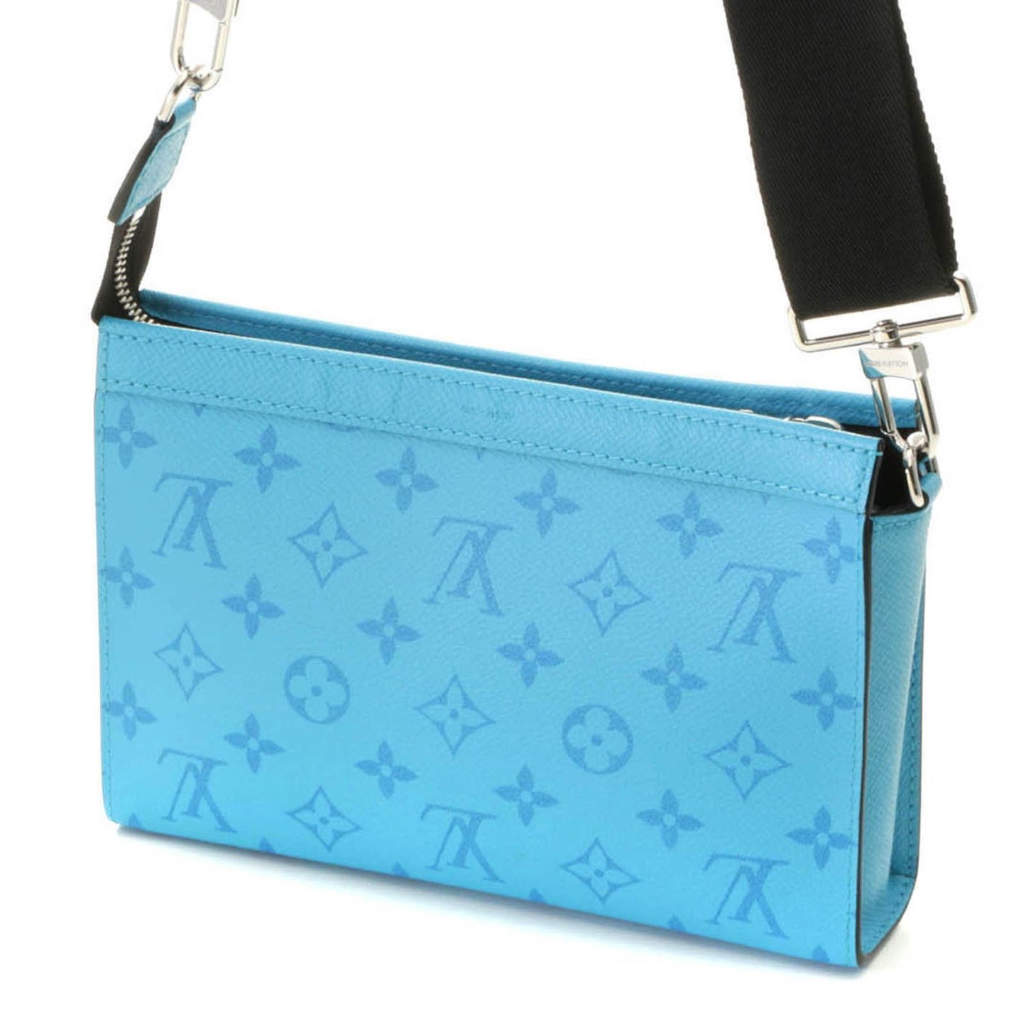 Louis Vuitton Gaston Wearable Wallet Taigarama Tropical Blue Shoulder Bag — view 2