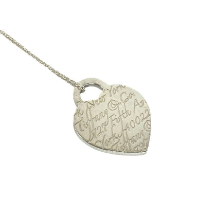 Tiffany & Co Vintage Notes Heart Tag Necklace 925 Sterling Silver — view 4