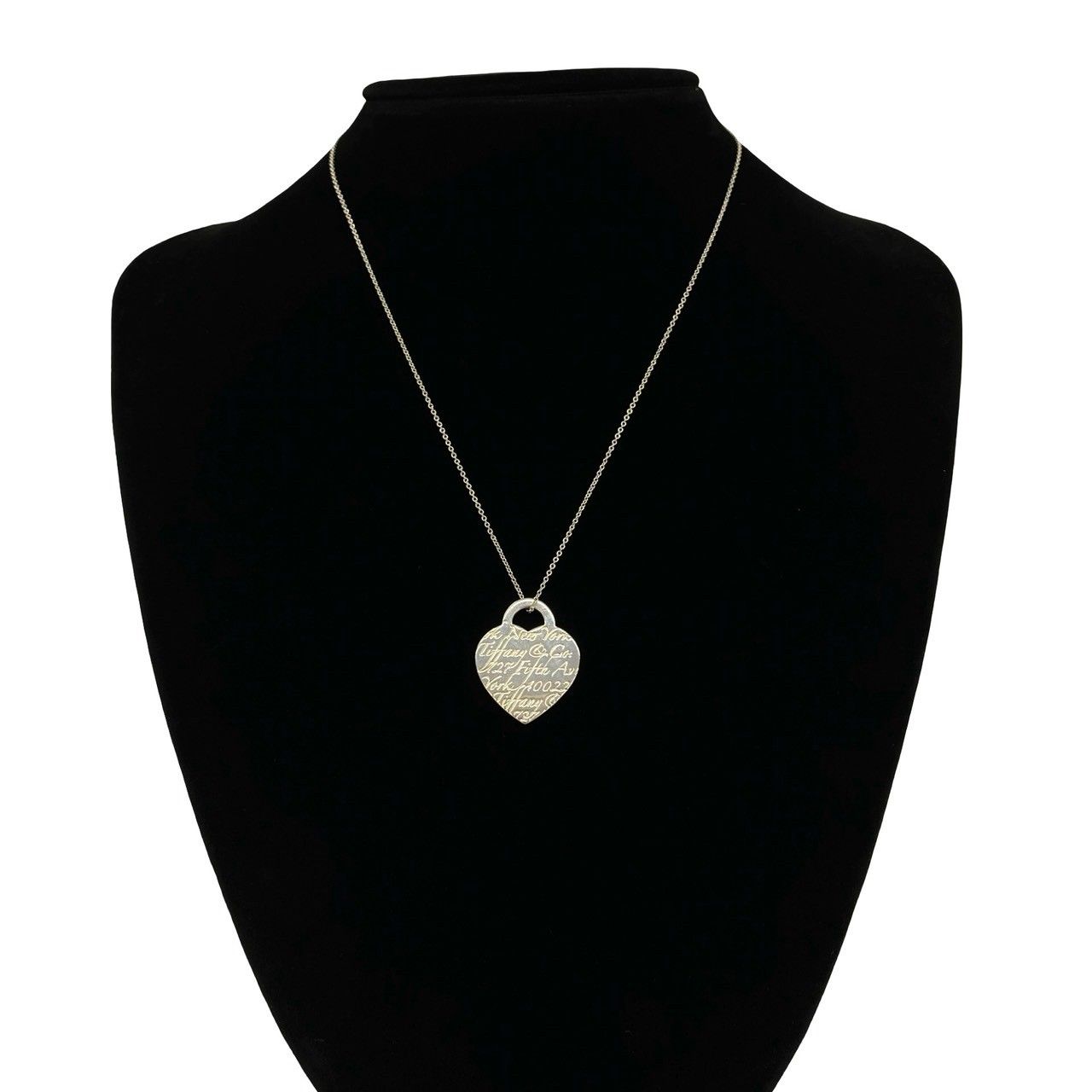 Tiffany & Co Vintage Notes Heart Tag Necklace 925 Sterling Silver — view 2