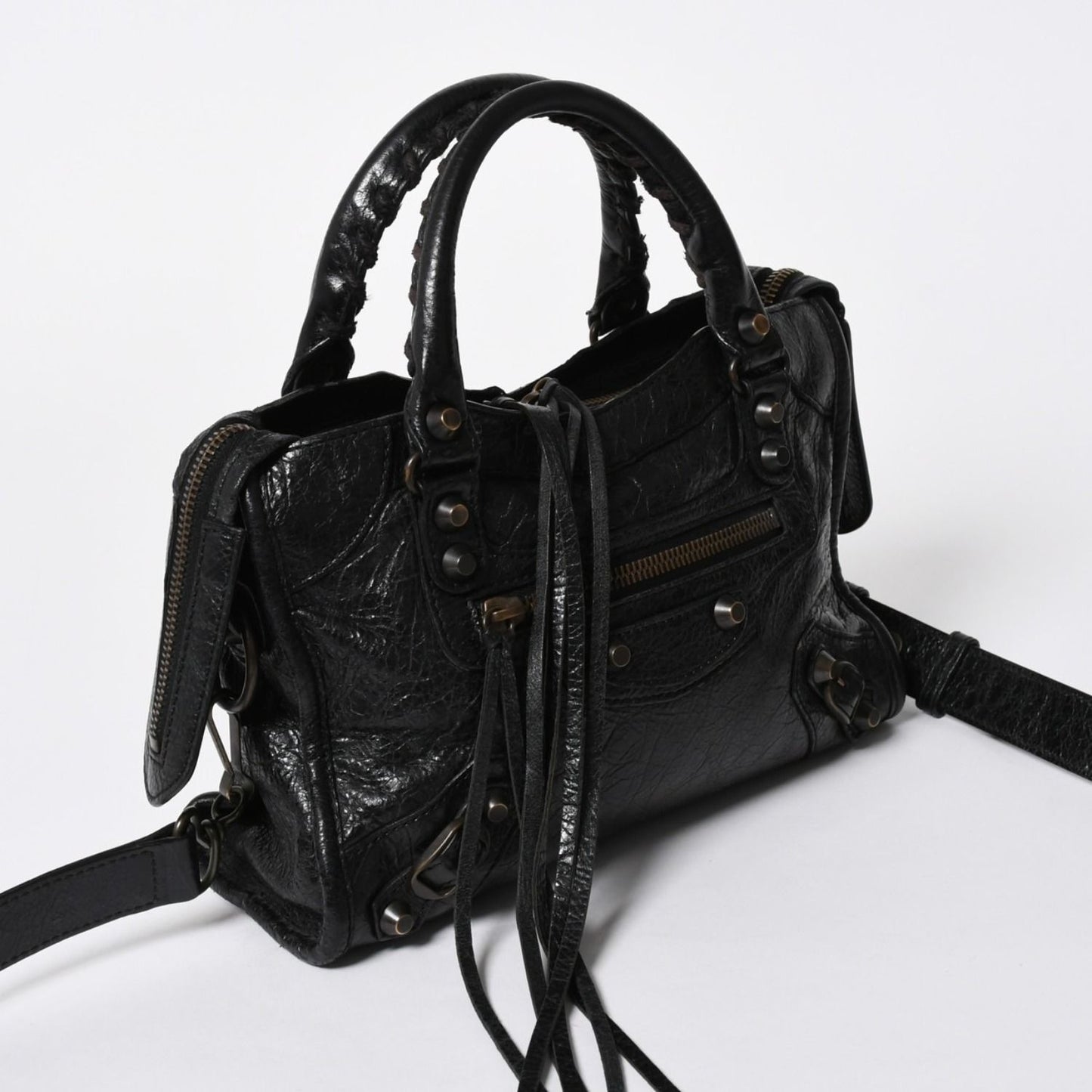 Balenciaga Classic Mini City 2-Way Shoulder Bag Black — view 3