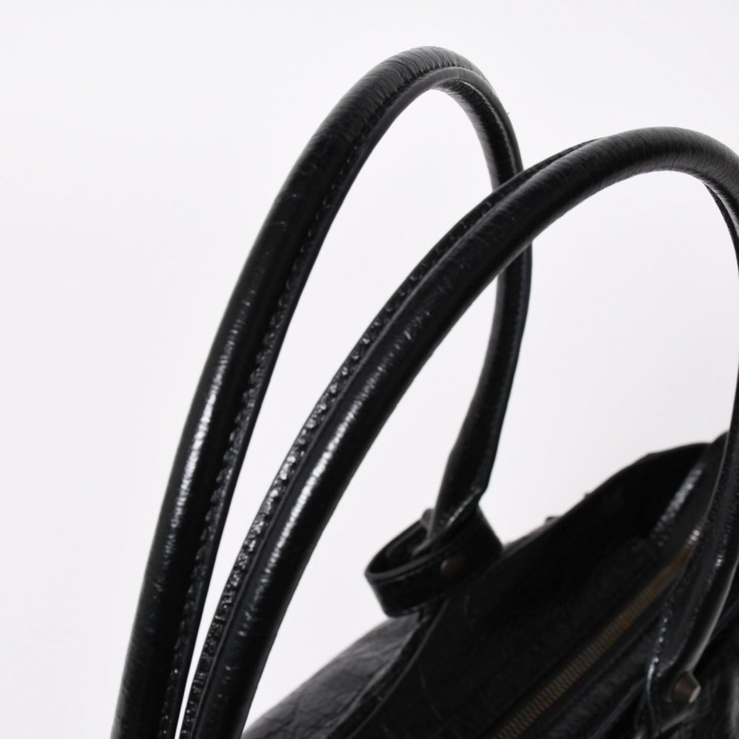 Balenciaga le City East West Tote Shoulder Bag Model Black Blanc — view 5