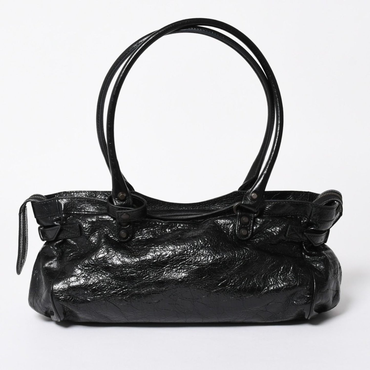 Balenciaga le City East West Tote Shoulder Bag Model Black Blanc — view 2