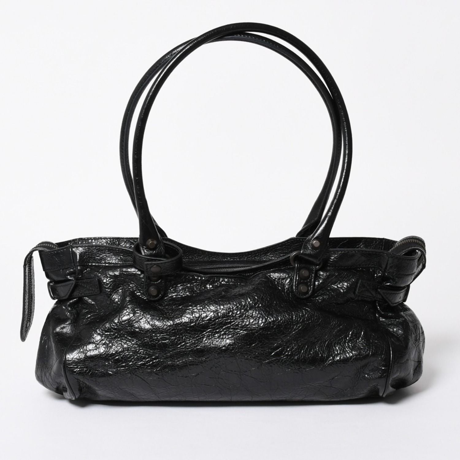 Balenciaga le City East West Tote Shoulder Bag Model Black Blanc — view 2
