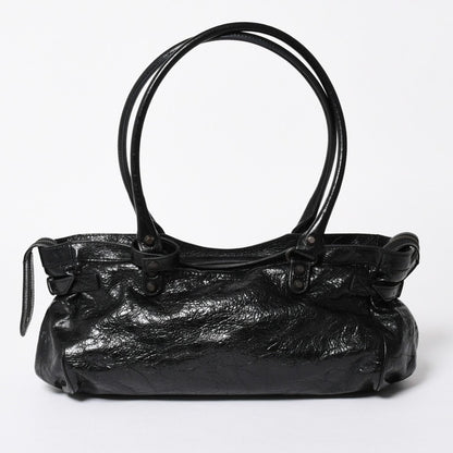 Balenciaga le City East West Tote Shoulder Bag Model Black Blanc — view 2