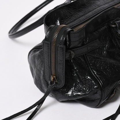 Balenciaga le City East West Tote Shoulder Bag Model Black Blanc — view 8