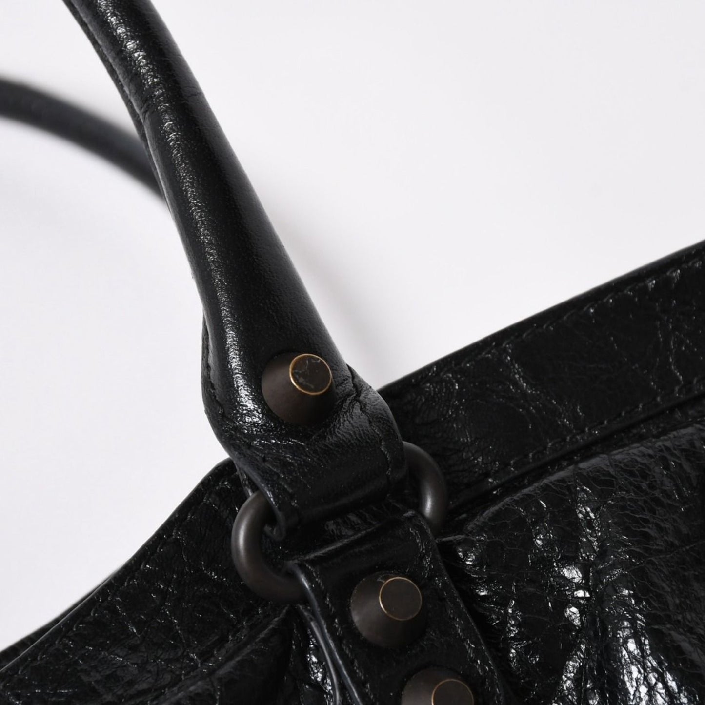 Balenciaga le City East West Tote Shoulder Bag Model Black Blanc — view 7